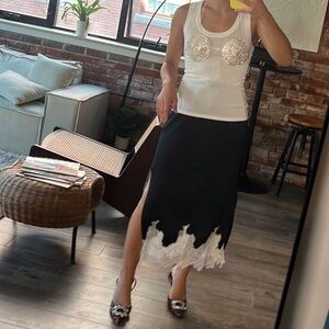 Silver Disc Chain Bra Top by